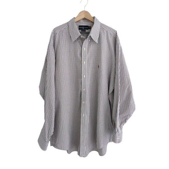 Ralph Lauren Yarmouth Cotton Button Down Men's Size 18 34/35 - Picture 1 of 9